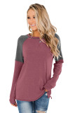 Color Block Raglan Sleeve Top