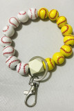 Football Basketball Wool Beading Design Key Ring Pendant MOQ 3pcs