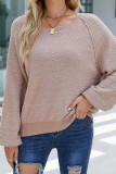 Plain Texture Knit Sweater Top