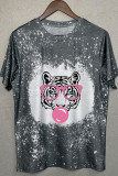 tiger with glasses bubble gum Graphic Tee Unishe Wholesale