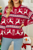 Christmas Reindeer Knitting Pollover Sweater