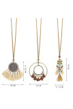 Bohemian Tribal Tassel Cord Necklace MOQ 5pcs