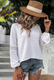 Chiffon Lantern Sleeve Lace Blouse Unishe Wholesale
