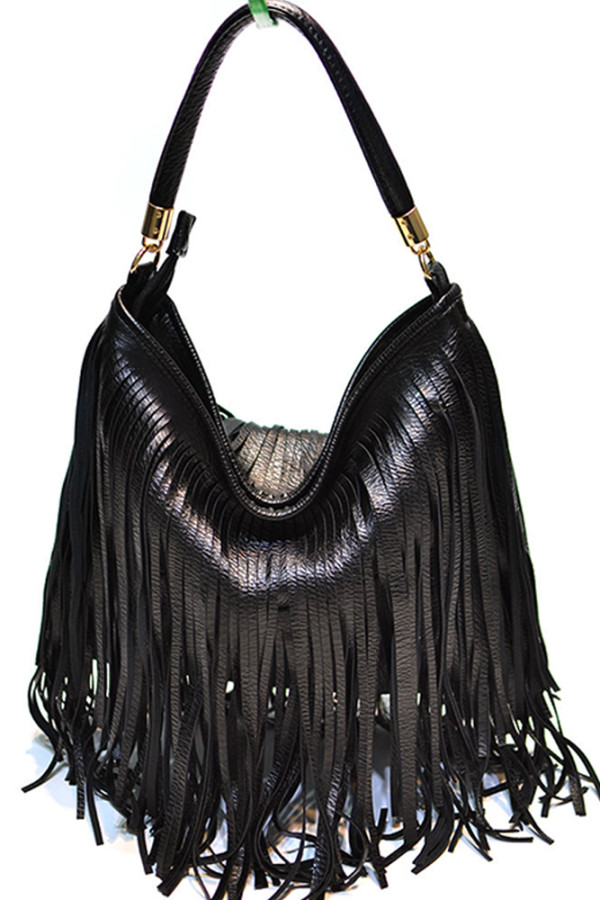 Faxu Leather Tassle Handbag MOQ 3PCS