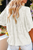 Half Sleeve Ruffles V Neck Blouse Unishe Wholesale