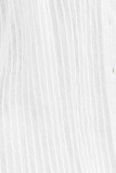 White Striped Shirt Dress Beach Cover up with Belt