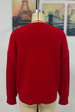 Cable Knit Sleeves Plain Pullover Sweaters