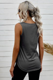 Gray Tie-dye Print Tank Top