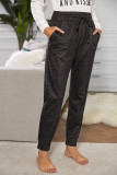 Black Breezy Leopard Joggers