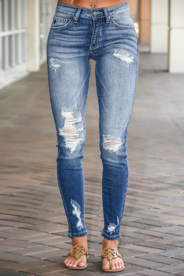 Destroyed Skinny Fit Jeans