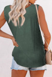 Dark Green Tie-dye Print Tank Top