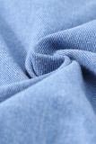 Sky Blue Distressed Buttoned Men's Denim Jackets