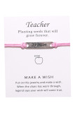 Teacher's Bracelets With Card MOQ 5PCS