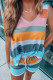 Multicolor Colorblock Tank and Drawstring Shorts Set