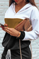 Black Three-Tone Combo Hoodie