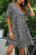 Printing V Neck Button Pocket Dress Unishe Wholesale