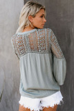 Gray The Du Jour Crochet Blouse