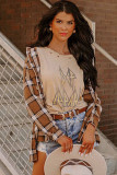 Brown Chest Pockets Side Split Plaid Shirt Jacket