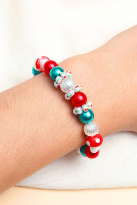 Merry Xmas Crystal and Beads Bracelets MOQ 5pcs
