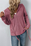 Plain Front Open Zipper Hooded Sweater Cardigans