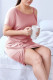 Plus Size Plain One Shoulder Knot Hem Dress Unishe Wholesale