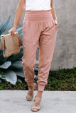 Pink Pocketed Cotton Joggers