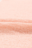 Pink Color Block Knitted Tank Top