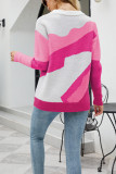 Colorblock Splicing Knitting Pullover Sweater