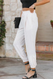 Plain Waist Tie Skinny Pants