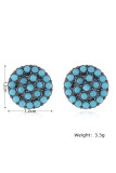 Turquoise Alloy and Stones Boho Earrings MOQ 5pcs