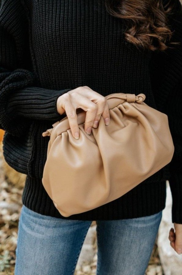 Khaki Clutch Crossbody Bags