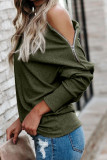 Green Ribbed Zip Knit Top