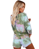 Tie Dye Drawstring Shorts Set