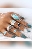 Turquoise Ring 8pcs Set MOQ 5sets