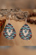 Vintage Diamond Stripes Print Earrings Unishe Wholesale MOQ 5pcs