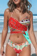Multicolor Bohemian Tropical Print Bikini