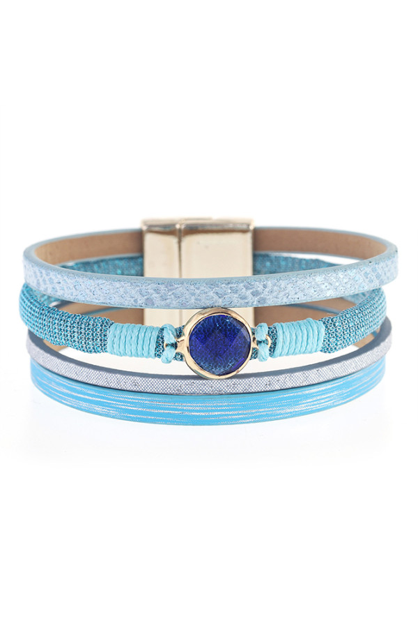 Multilayer Crystal Knit Bracelet MOQ 5pcs