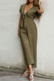 Bow Knot Wide Leg Long Pants Jumpsuit Unishe Wholesale