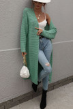 Plain Open Long Length Sweater Cardigans