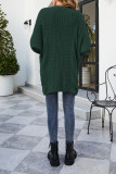 Cable Knit Front Open Cardigan