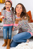 Daughter and Me Family Matching Leopard Print Long Sleeve Top