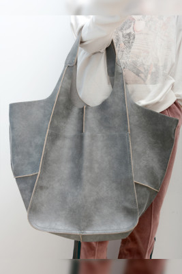 Large Capacity Soft Leather Tote Bag MOQ 3PCS
