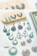 Alloy and Turquoise Stones Boho Earrings MOQ 5pcs