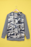 Dark Gray Camouflage Pocket Hoodie