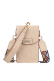 Plain PU Aztect Print Strap Phone Purse MOQ 3pcs