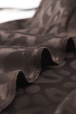 Embossed Leopard Wrap Dress with Tie