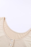 Apricot Button Loose Tank Top