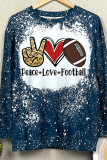 Peace Love Football Print Long Sleeve Top Women UNISHE Wholesale