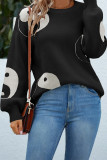 Tai Chi Pattern Knitting Long Sleeve Sweater