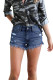 Dark Blue Short Jeans with Tassel
